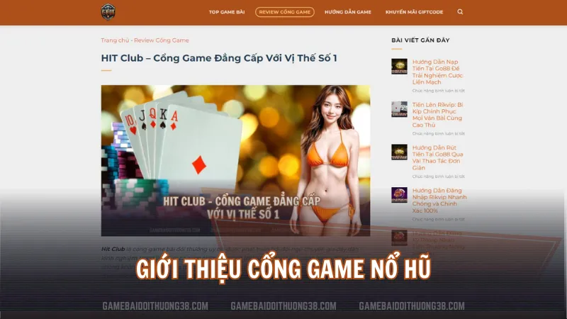 Giới thiệu Cổng Game Nổ Hũ