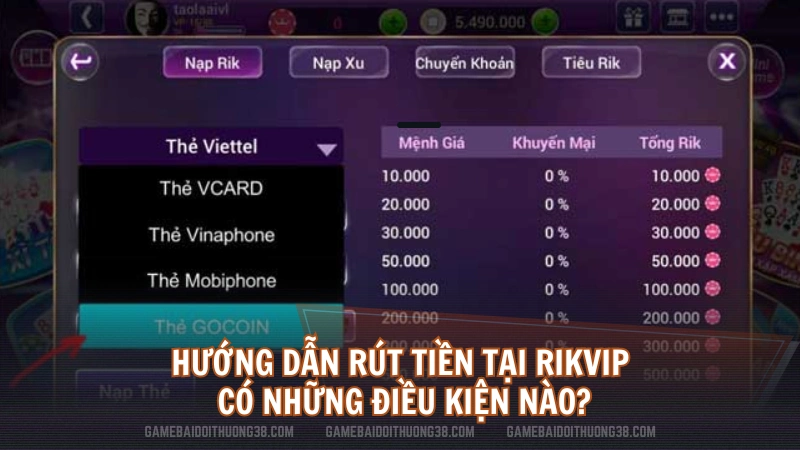 Hướng dẫn rút tiền tại Rikvip có những điều kiện nào?