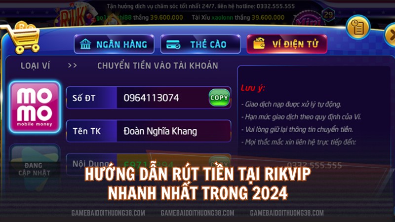 hướng dẫn rút tiền tại