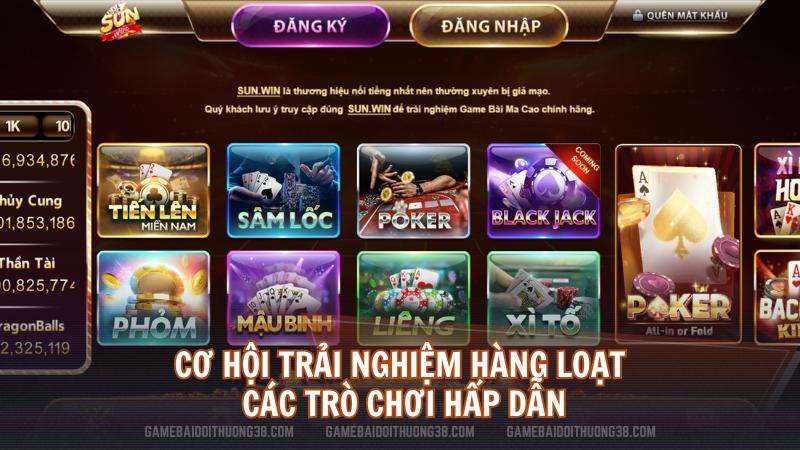 Cơ hội trải nghiệm hàng loạt các trò chơi hấp dẫn