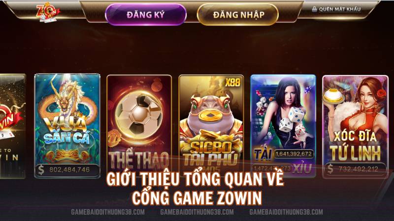 Giới thiệu tổng quan về cổng game ZOWIN