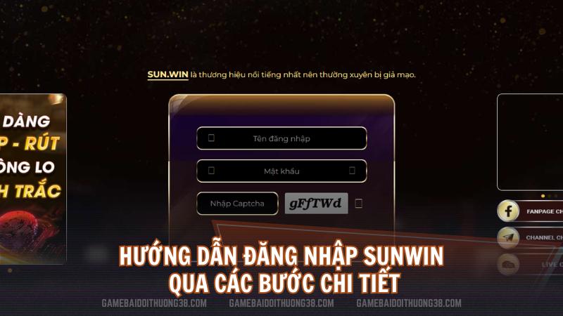 Hướng dẫn đăng nhập Sunwin qua các bước chi tiết