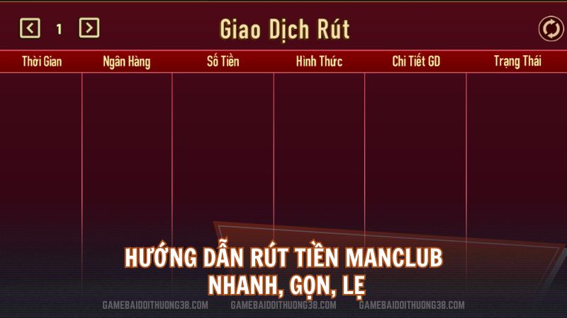 Hướng dẫn rút tiền tại Man Club nhanh, gọn, lẹ