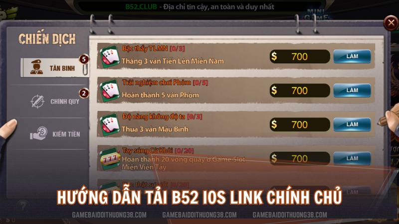 Hướng dẫn tải B52 IOS link chính chủ