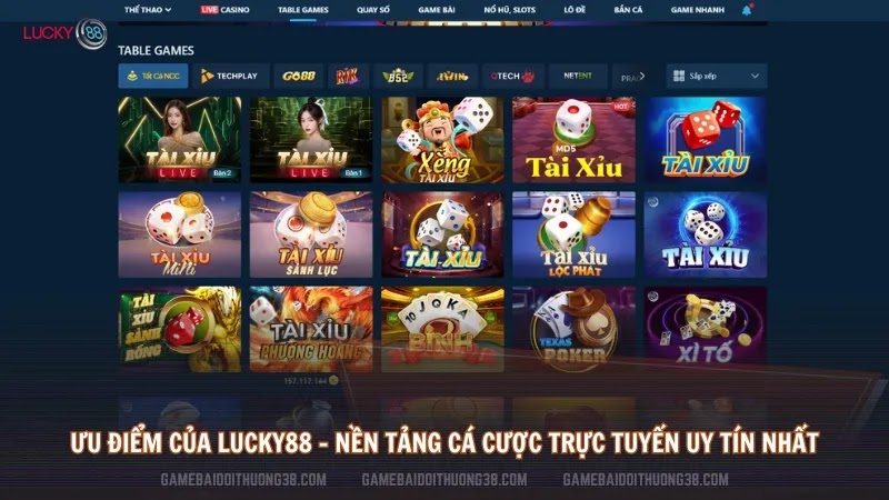 Ưu điểm của Lucky88 – Nền tảng cá cược trực tuyến uy tín nhất