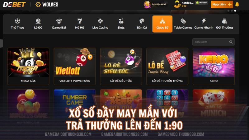 Xổ Số đầy may mắn với trả thưởng lên đến 1:90